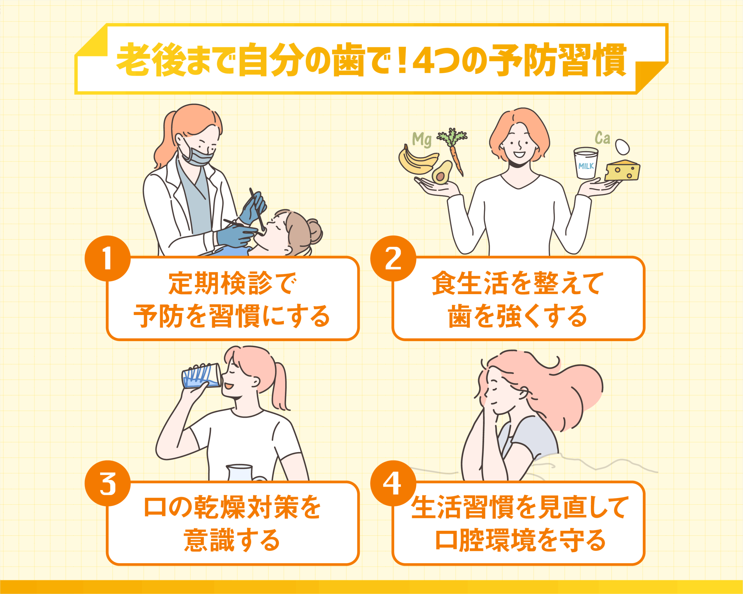 老後まで自分の歯で! 4つの予防習慣