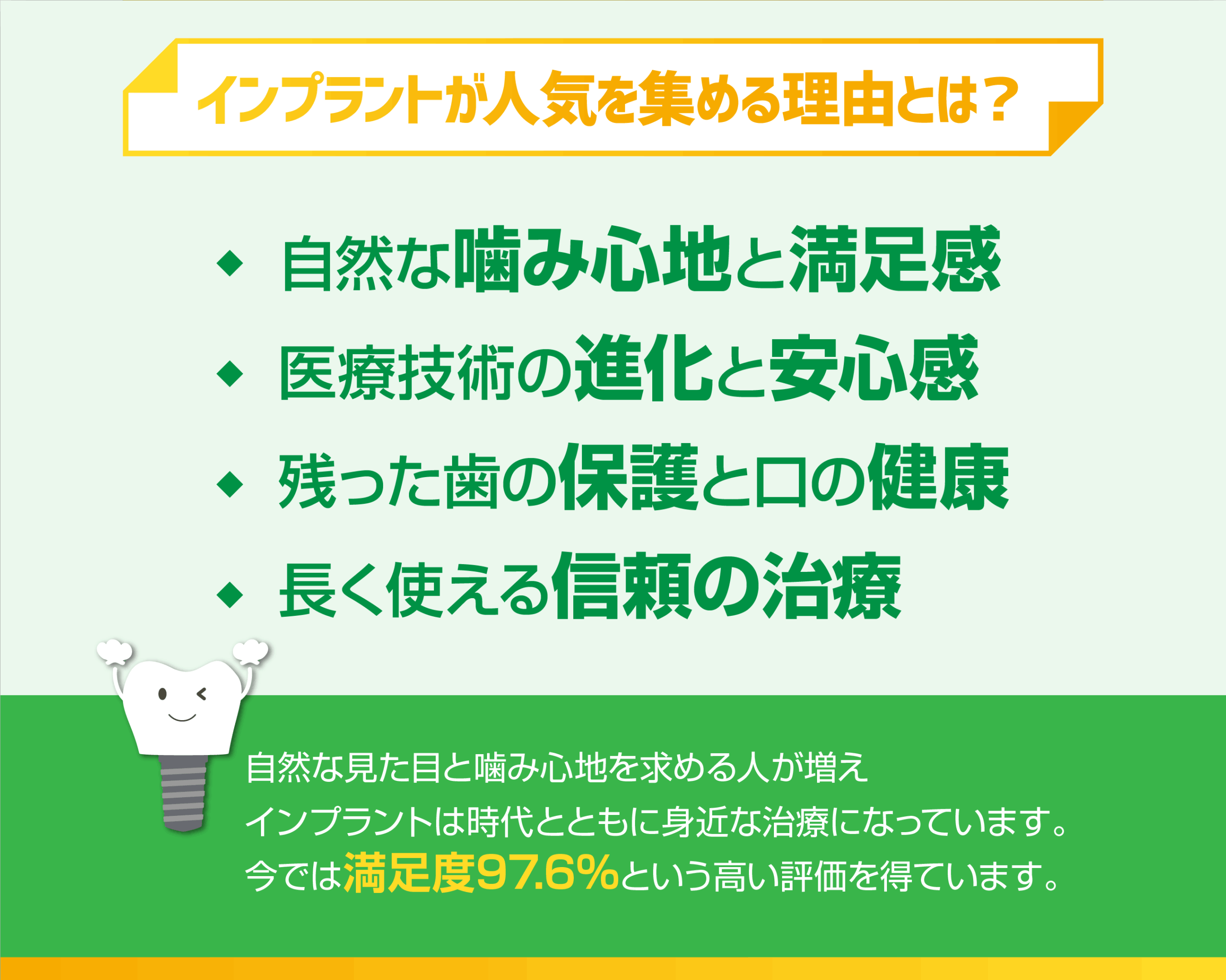 インプラントが人気を集める理由とは？