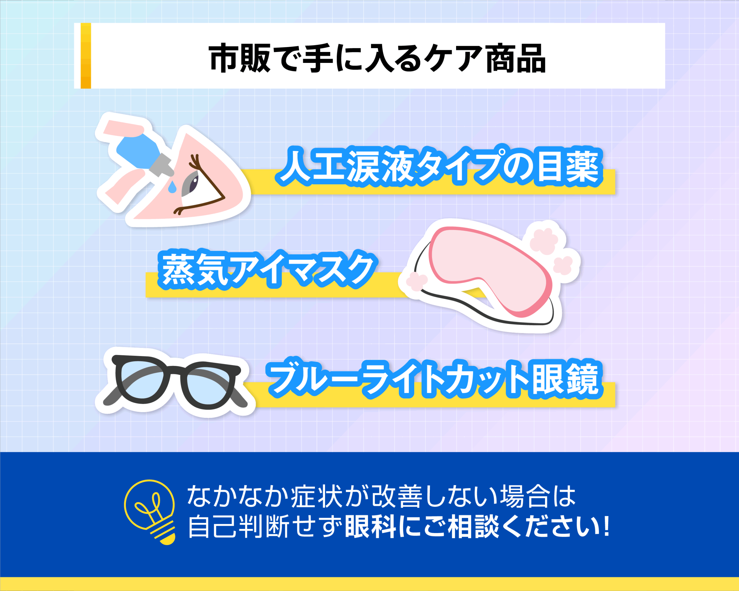 市販で手に入るケア商品