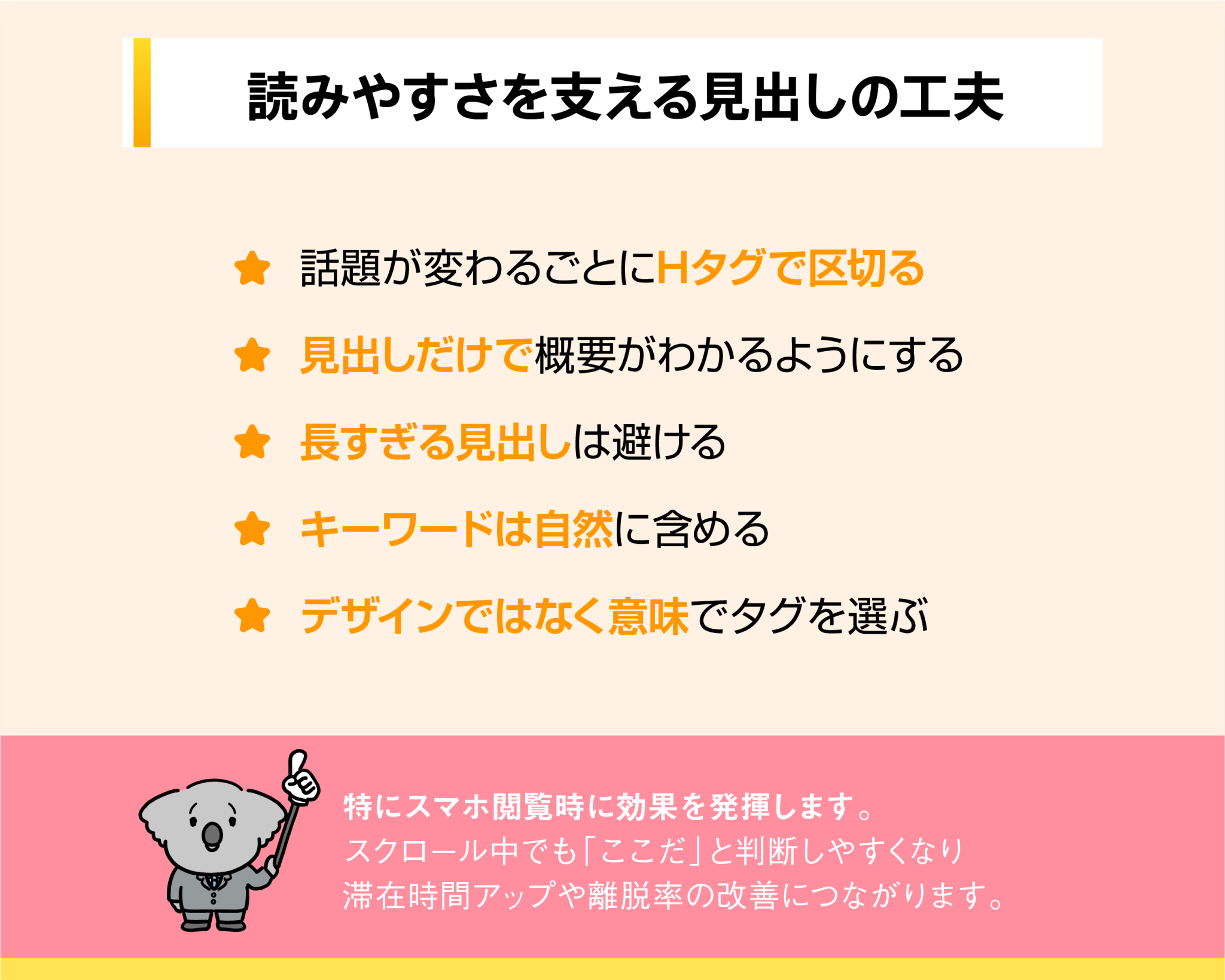 読みやすさを支える見出しの工夫